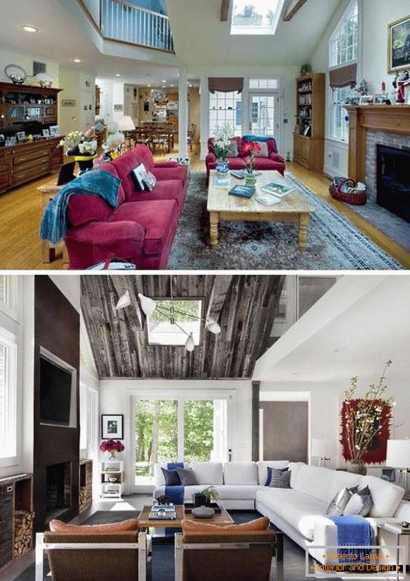 Interior of a private house before and after - 40 photos of