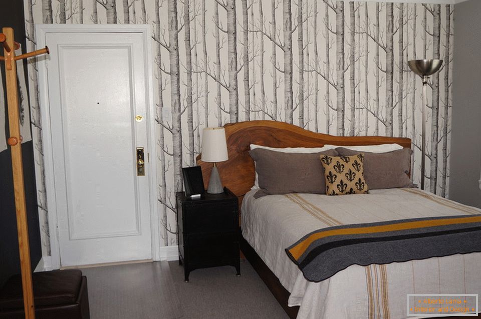 Interior of a small studio apartment for guests. san