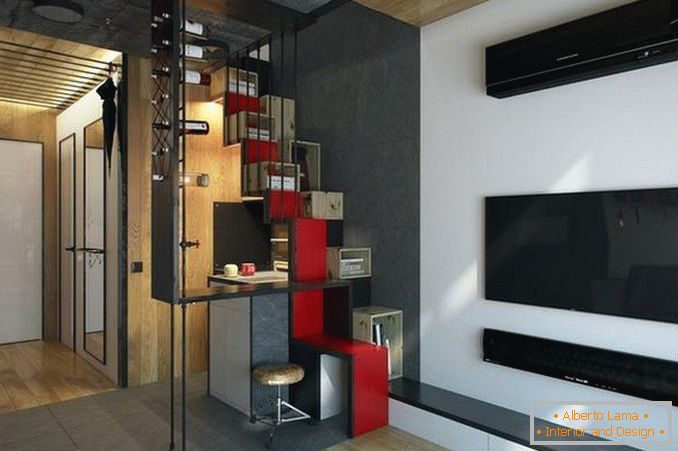 Interior of one-room apartment: photo 30 stylish examples