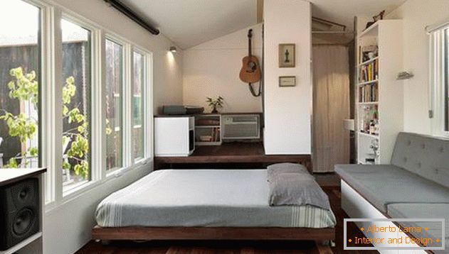 Interior of a country house in the role of a love nest
