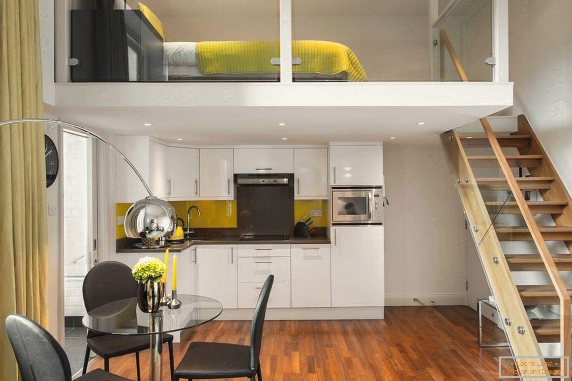 Interesting interiors in the design of apartments