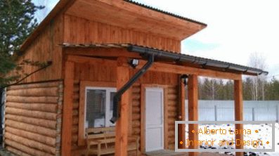 Interesting projects: a sauna with a gazebo under one roof