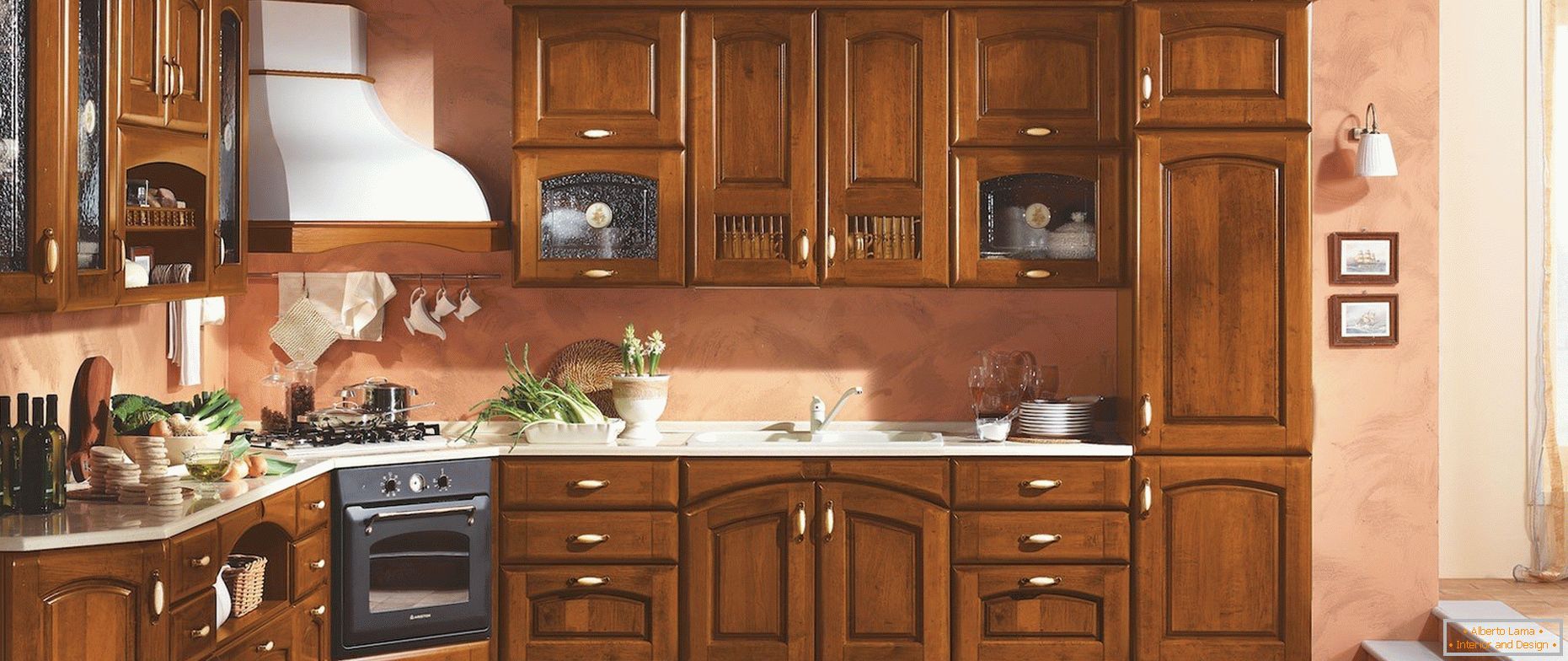 How to make a kitchen design in a classical style - 25