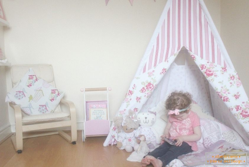 How to make the wigwam in the nursery with their own hands