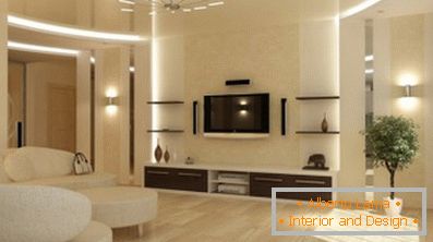 How to create a harmonious design of the living room in a