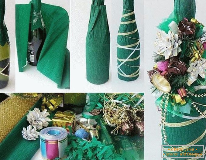 How to decorate a bottle with your own hands: beautiful