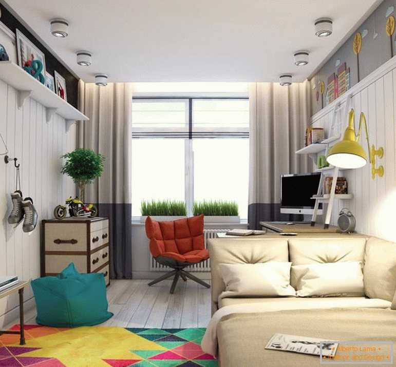 How to visually enlarge a small children's room. photo and