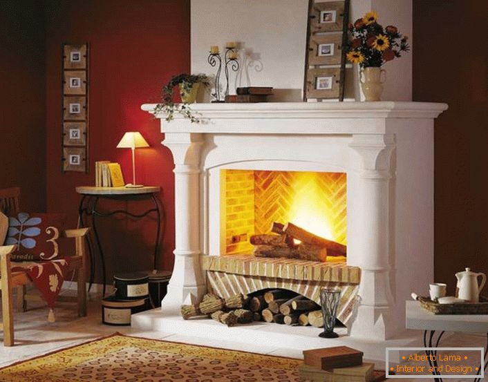 Fireplace in the interior - the heart of your home