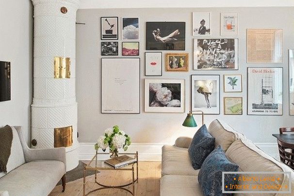 Classical entourage of scandinavian design in a single