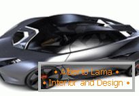 The concept of a supercar lamborghini from the designer
