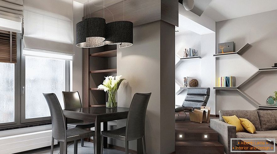 A conceptual interior with a masculine character -