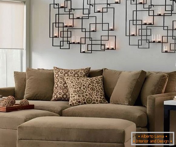 Forged candlesticks on the wall - 25 photos with ideas of