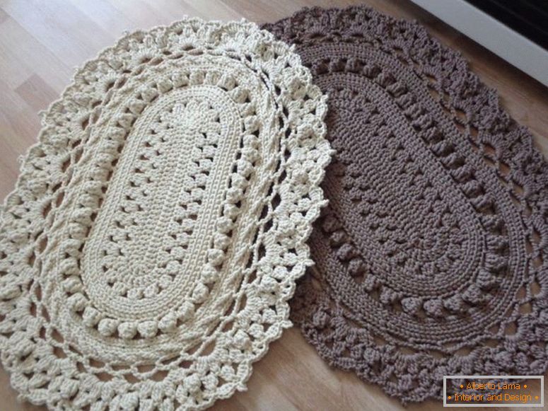 Rug in the bathroom with your hands - detailed instructions