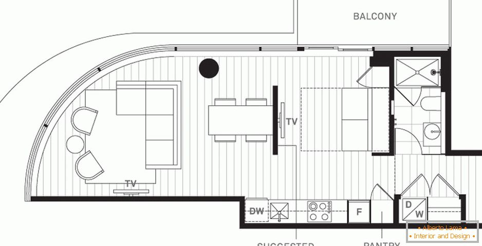 Tiny apartments with panoramic glazing and terraces - a