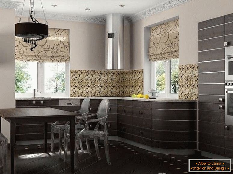 Kitchen wenge color - design and 25 photos