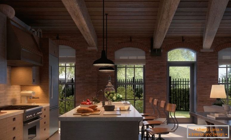 Kitchen in loft style - photos of the best solutions for a