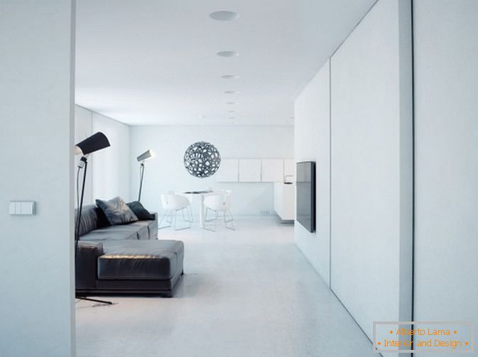 Laconic sterility - minimalistic chic in a white studio