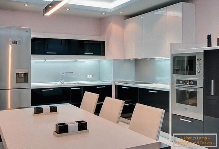 Laconic kitchen interior solutions in minimalist style (63