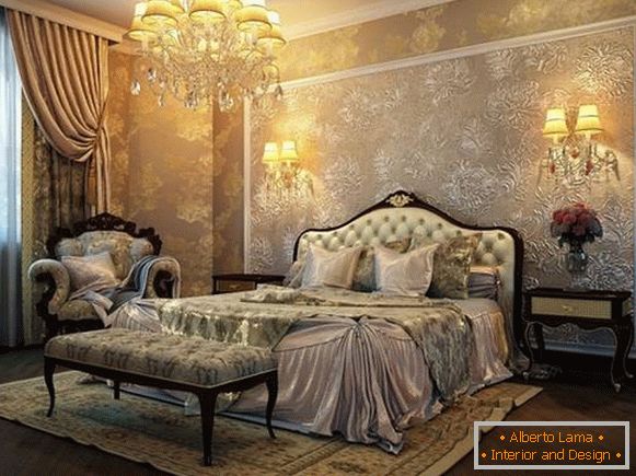 Chandelier in the bedroom: a variety of models in 30 photos