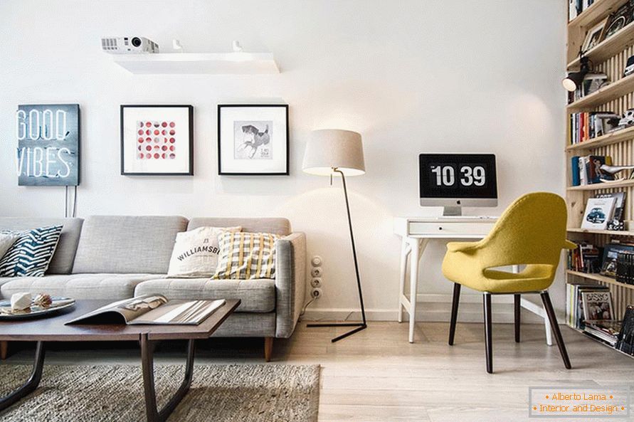 Small apartment in scandinavian style: modern approach