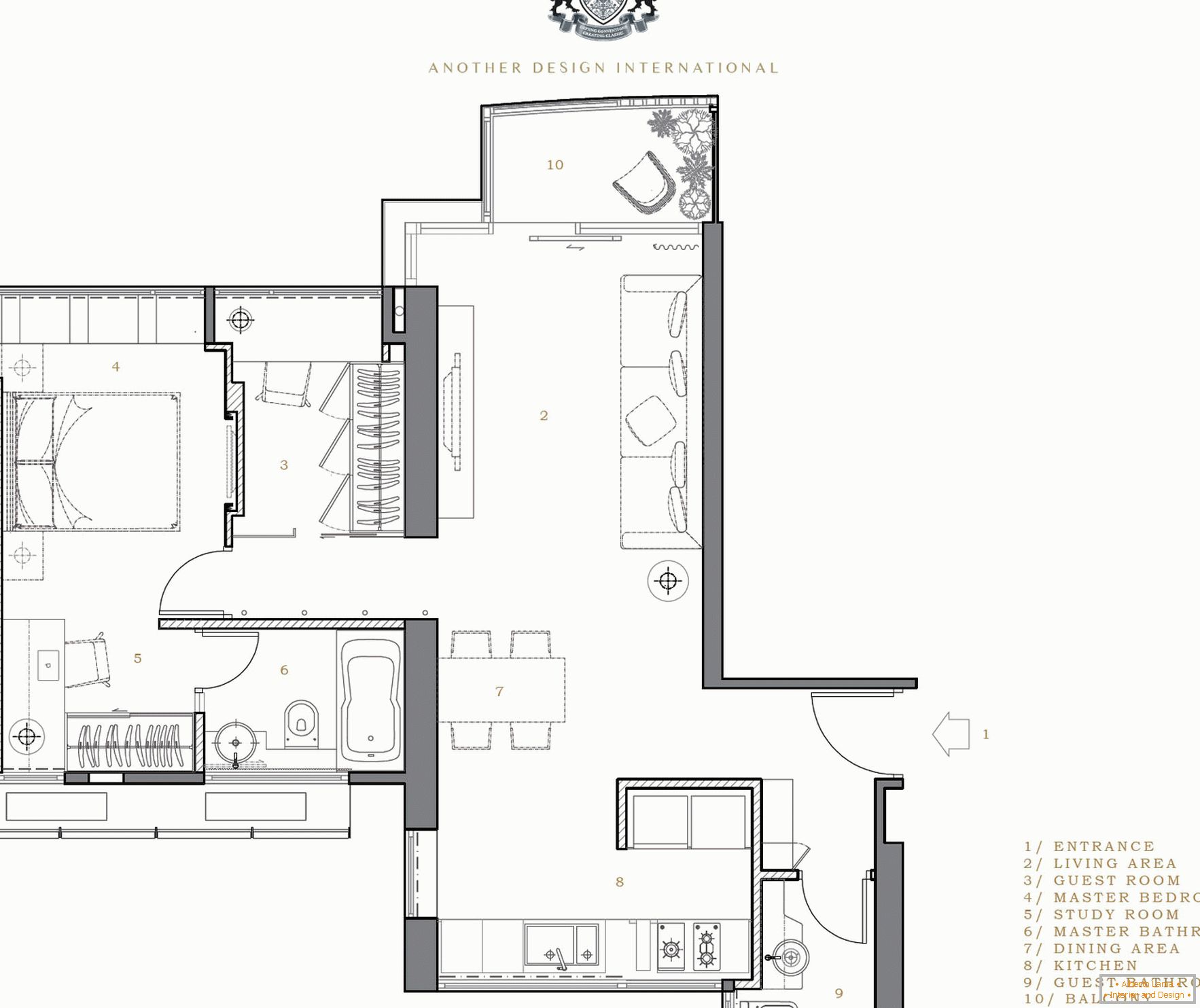 Small, but so luxurious! stylish interior of a hotel room in