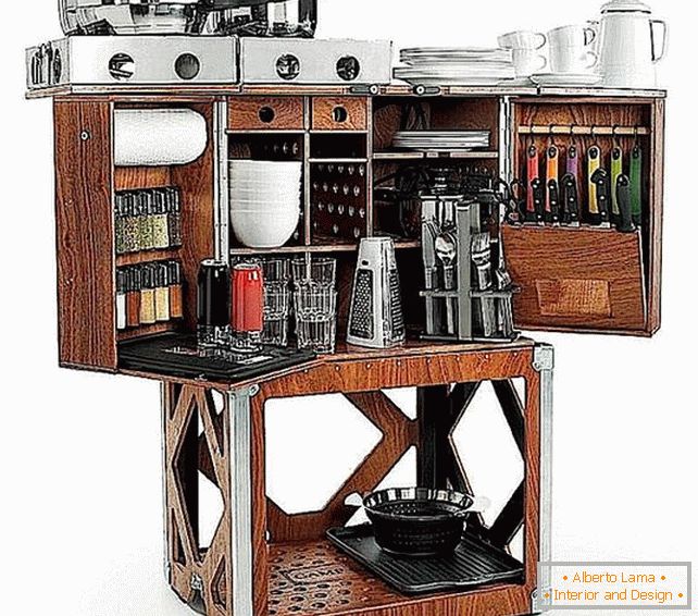 Mobile kitchen in a modern interpretation