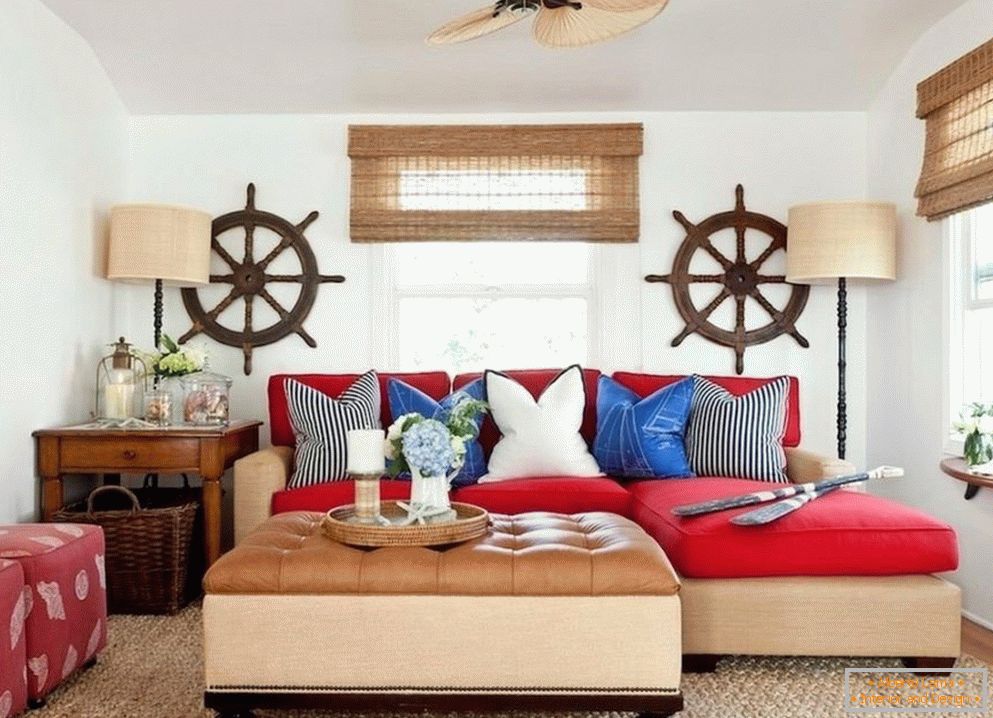 Marine style: application in the interior +55 photo