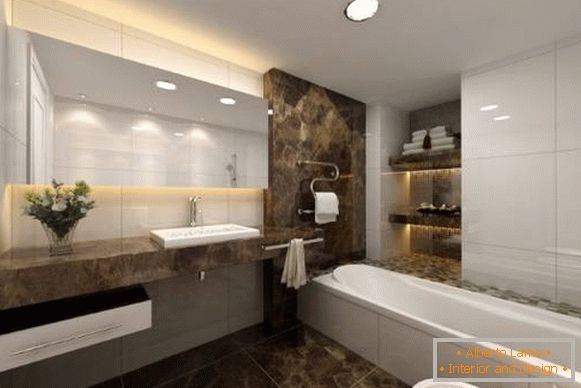 Marble in the bathroom: 25 best photos
