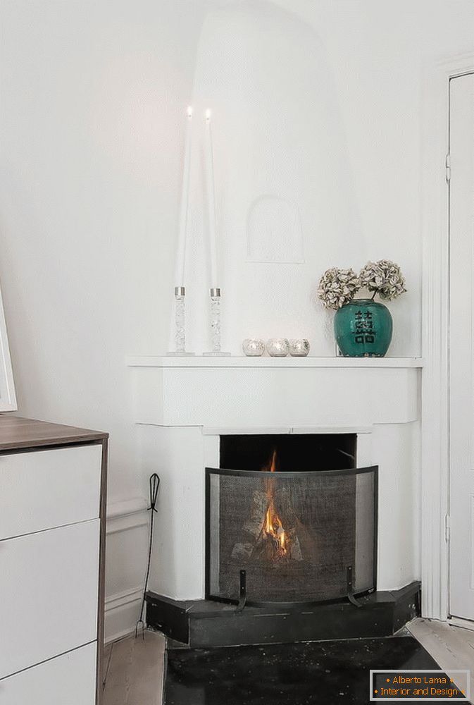 The unusual design of the studio apartment: scandinavian