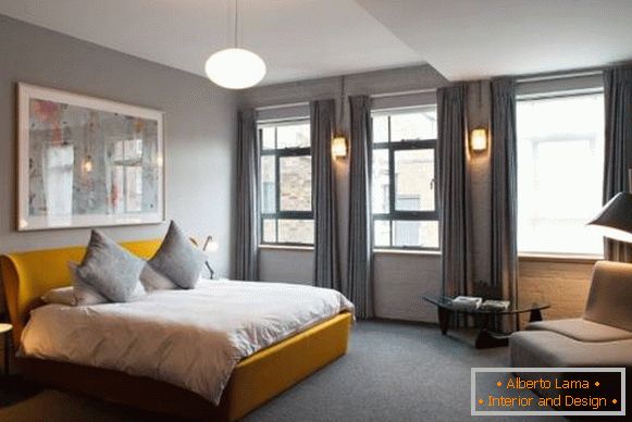 New trend: bed with a soft headboard - photo and review