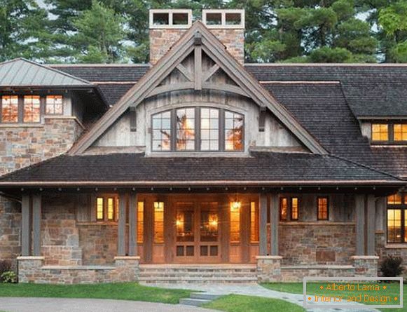 Facing the facade with a stone - 30 illustrative examples on