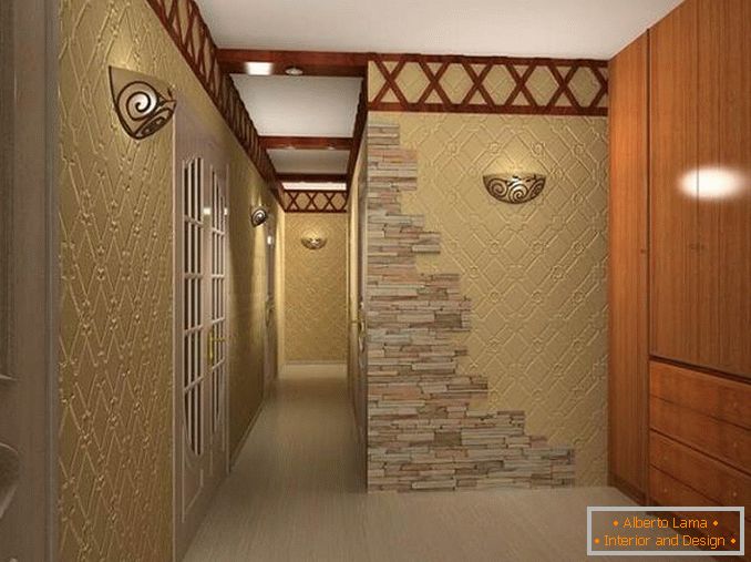 Wallpapers in the hallway: 30 photos with modern ideas in