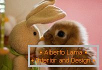 Charming pets in an embrace with plush toys