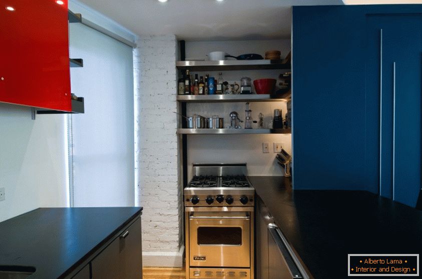 We decorate the kitchen in a small studio apartment