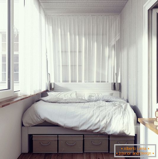 Original bedroom on the balcony - extend the living area