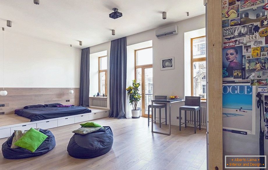 Original design solutions for dividing the functional zones