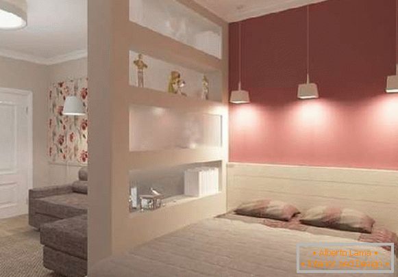 Plasterboard partitions: decoration of the room layout with