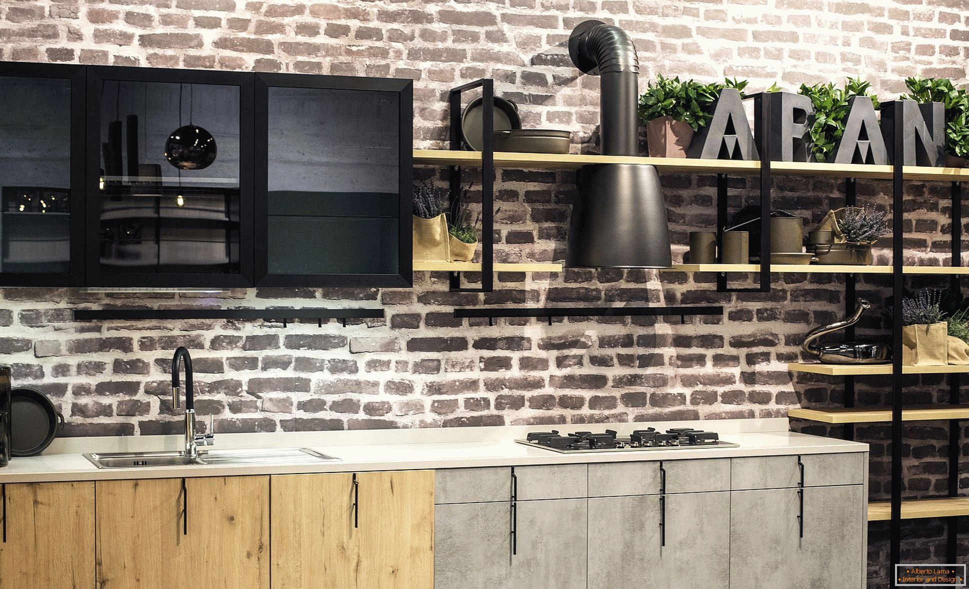 Kitchen layout: interesting furniture design options for a