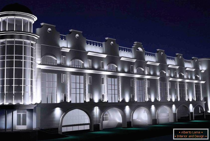 Illumination of buildings as one of the methods of design