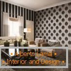 Striped wallpaper in the interior: types and combining