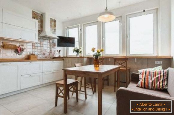 Folding sofa in the kitchen - 40 photos of beautiful models