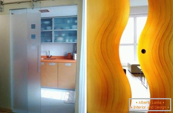 Sliding doors to the kitchen: 28 photos of unusual options
