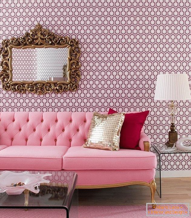 Pink in the interior - 25 ideas