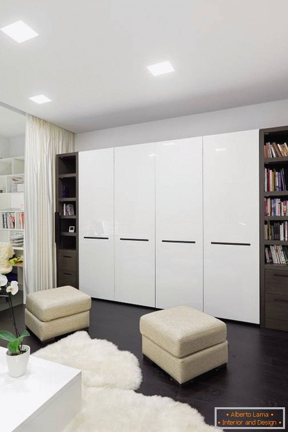 Cabinet in the living room - 45-photo design options