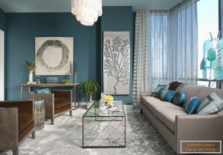 Blue living room - 75 photos of blue hall design ideas
