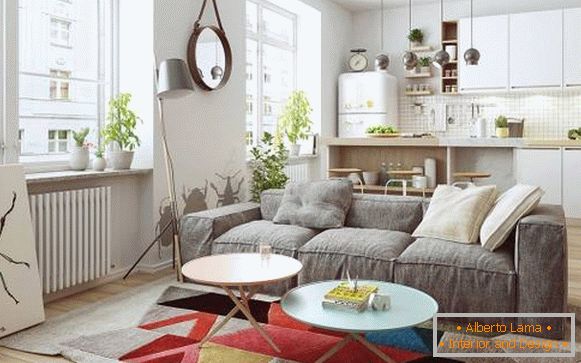 Scandinavian style in the interior of the apartment - a