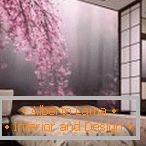 The combination of colors in the interior of the bedroom