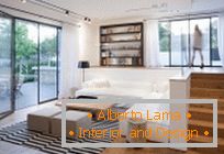 Modern architecture: modern mansion in the city of ramat