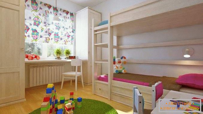Modern design of a two-room apartment for a family with a