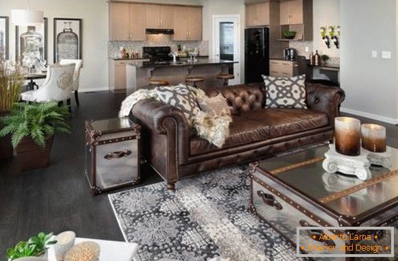 Style steampunk in the interior. invasion of industrial